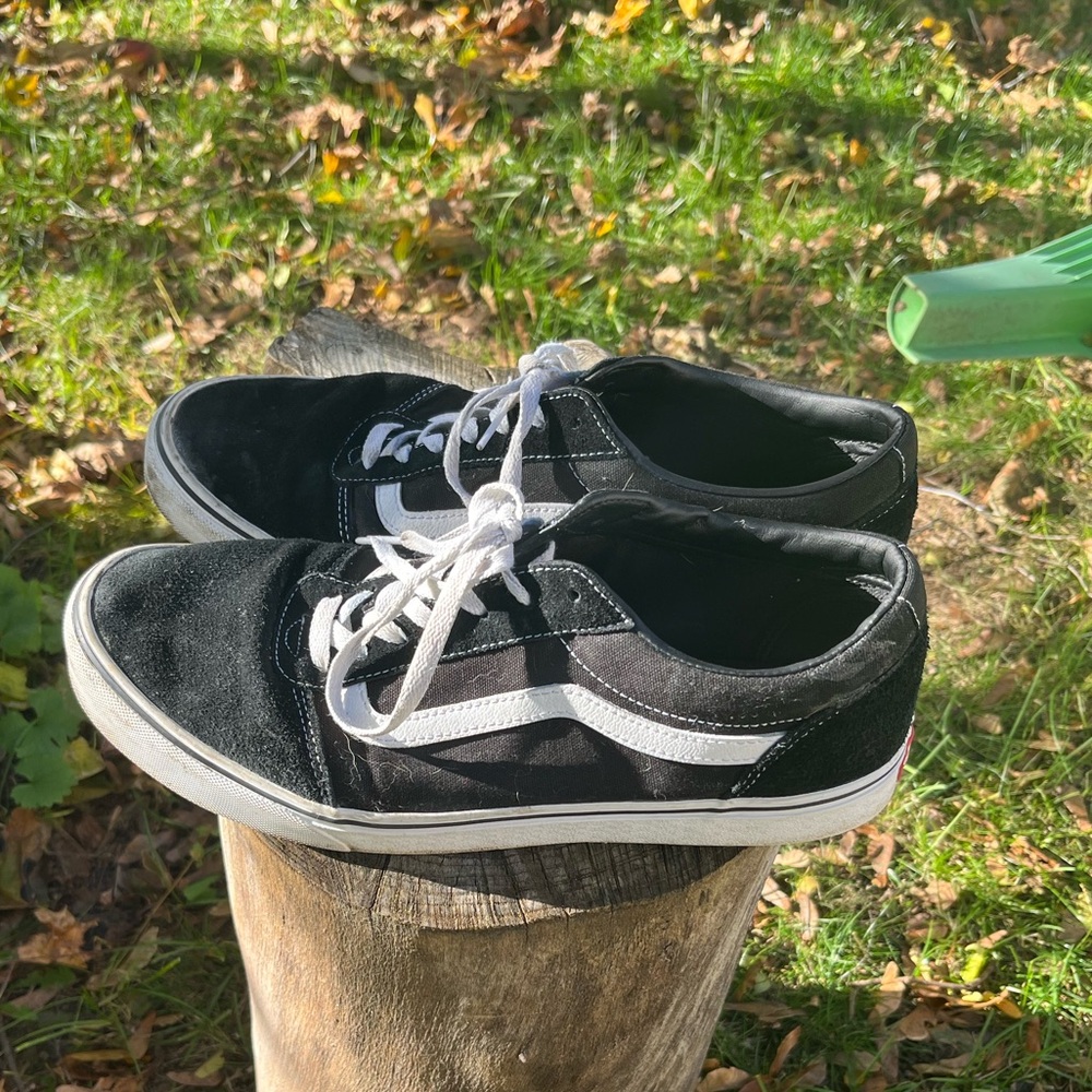 Vans Old Skool Classic Black White Canvas Suede Skate Shoes‎ Sneakers Men’s 11.5